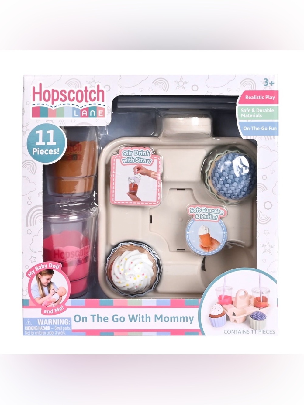 Hopscotch Lane On The Go With Mommy Realistic Play Set